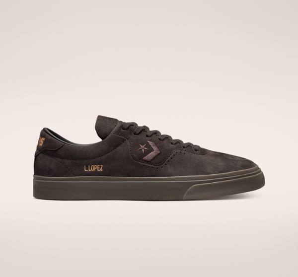 Converse Skate Shoes On Sale - CONS Louie Lopez Pro Nubuck Leather Mens  Coffee / Black / Brown