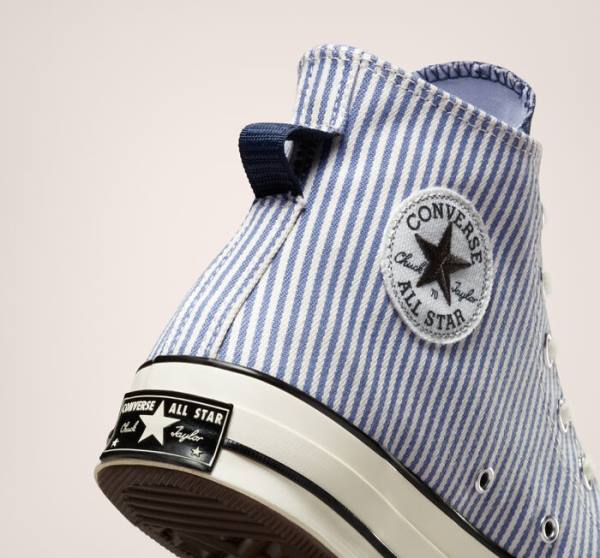 White converse blue on sale stripe