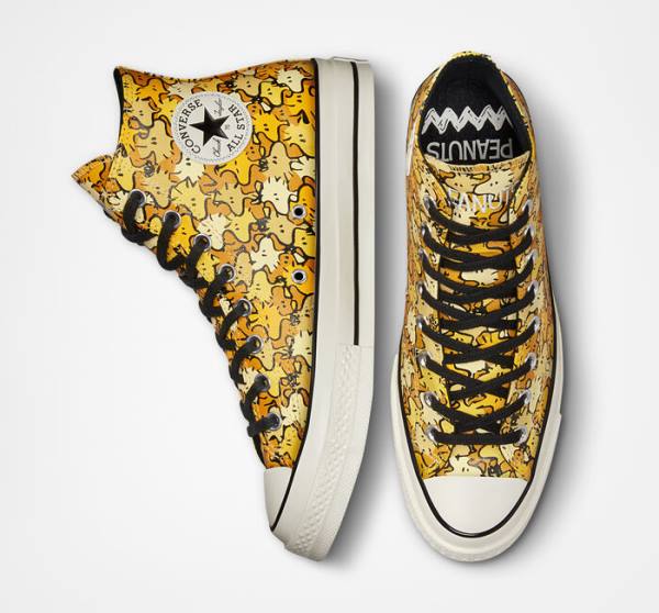 Converse Peanuts Chuck 70 2023 - Womens High Tops Shoes Yellow / Gold